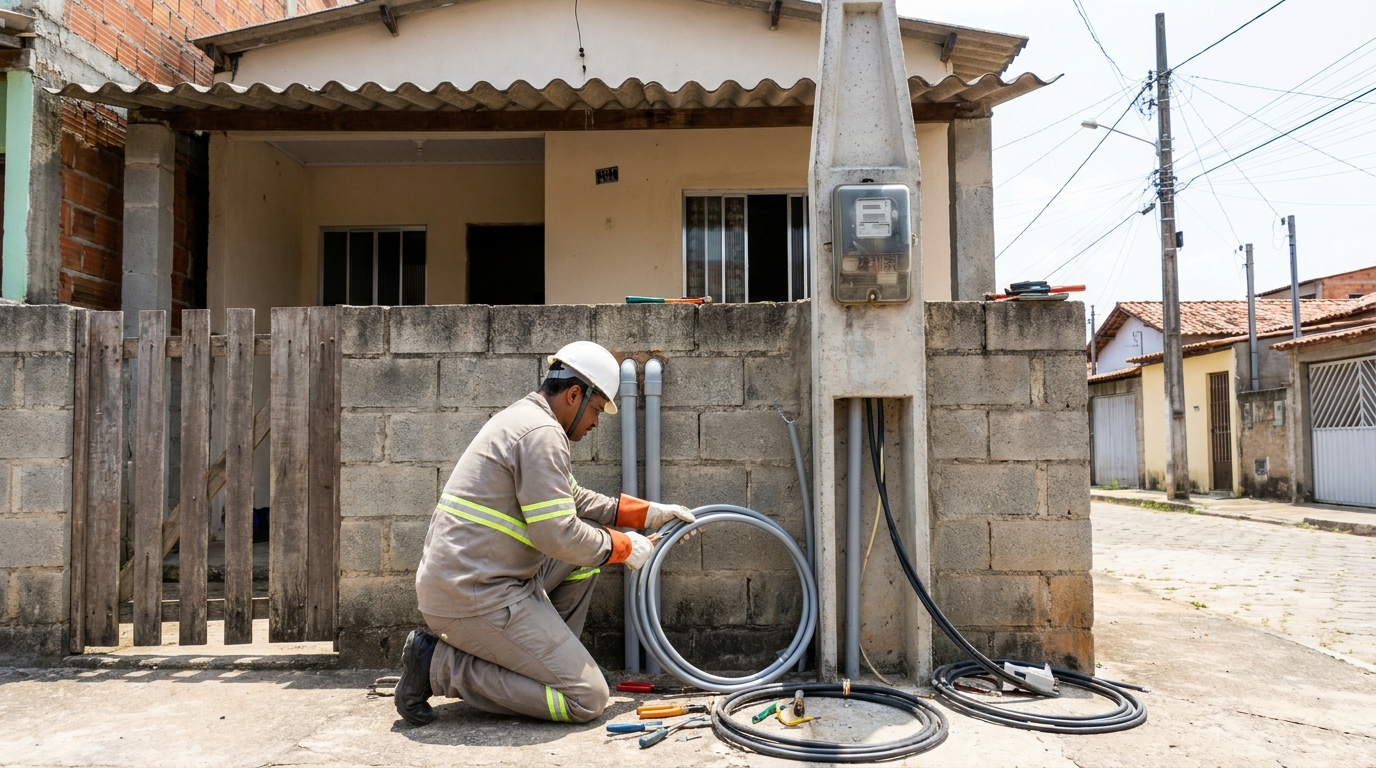 Instalação de Poste Padrão em Canoas‑RS