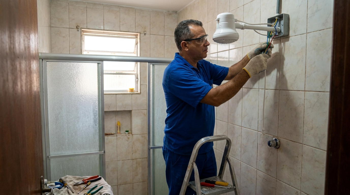 Substituição de Chuveiro Antigo em Canoas‑RS